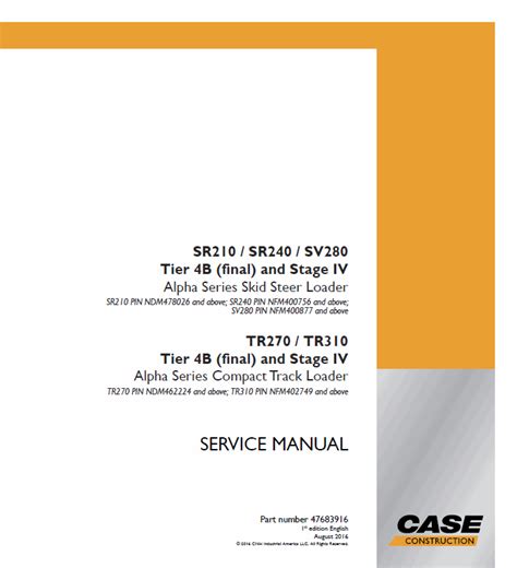 case sr210 skid steer oil change|Case SR210, SR240, SV280 SkidSteer Service Manual .